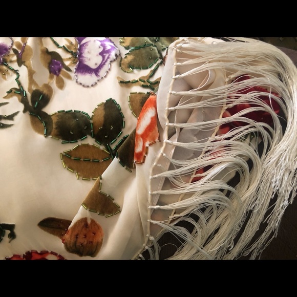 NWT Gatsby style top of beaded velvet and chiffon - Picture 6 of 8